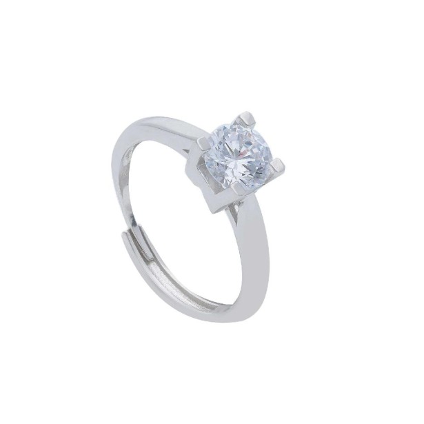 Anello solitario in argento 925/ooo